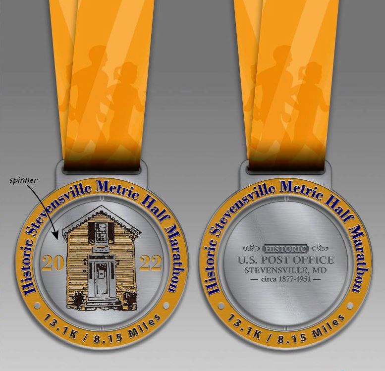 Finishers medal front and back.